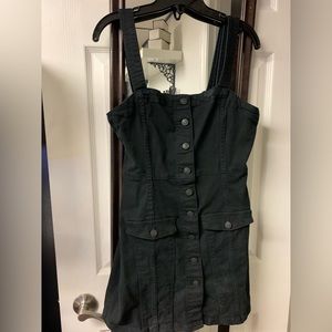 H&M black denim dress